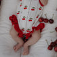 Knit Ruffle Romper | Cherry