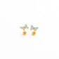 Enamel Butterfly Screw-Back Earrings