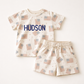4th of July Flag Print Shorts Set