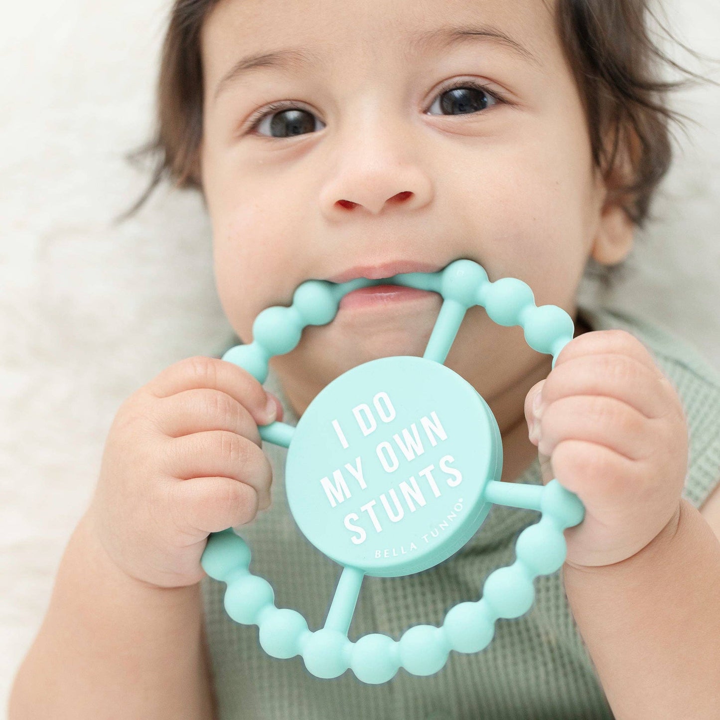 I Do My Own Stunts Teether: Blue