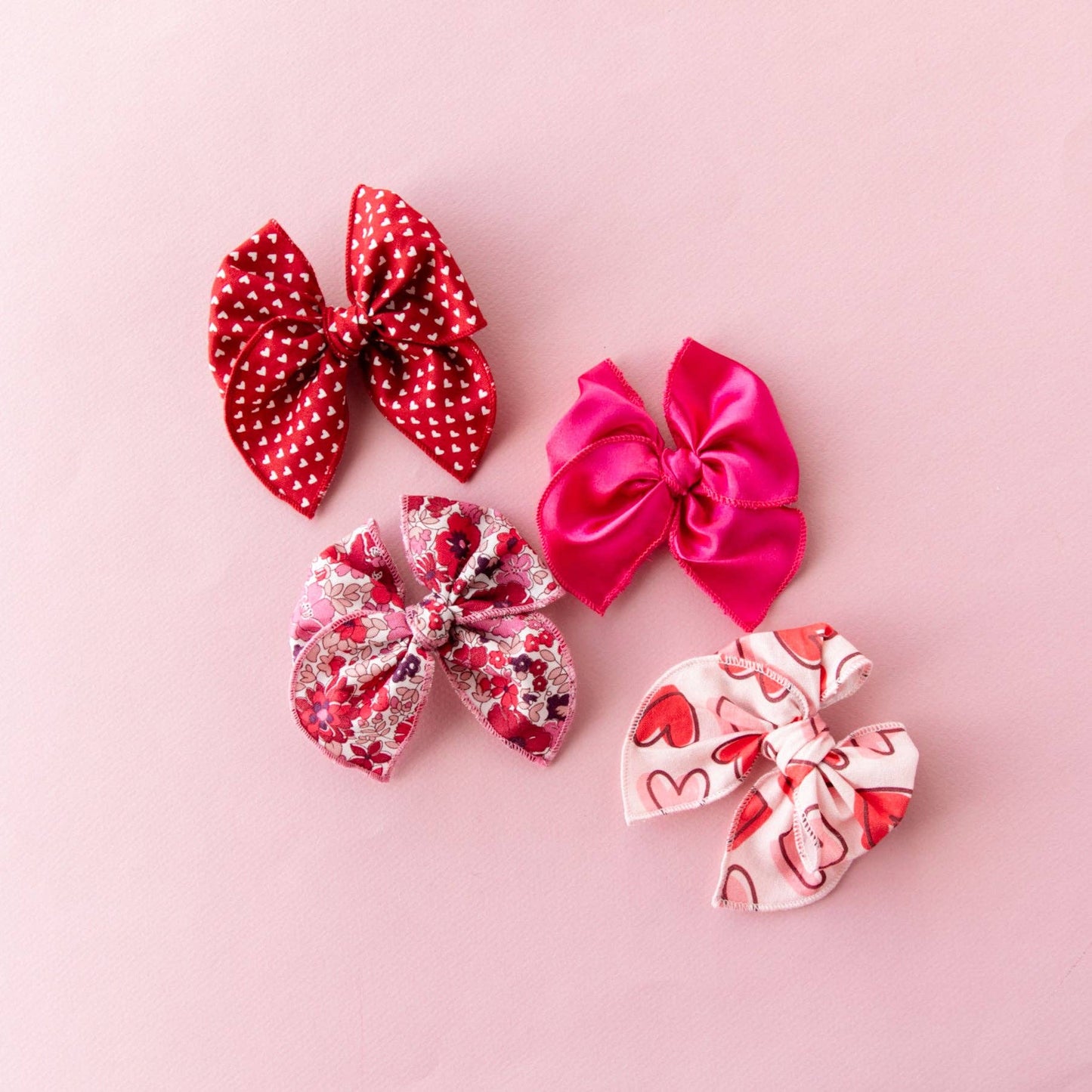 Flirty Satin | Pigtail Set - Petite Party Bow