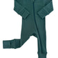 Pine / Organic Pointelle 2-Way Zip Romper