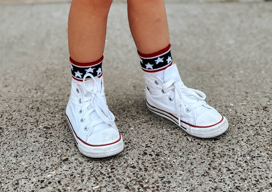 Stars and Stripes 4th of July Socks