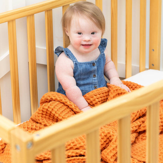 Waffle Baby Blanket - Pumpkin