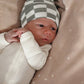Baby's First Hat®, Fern/Warm White Checkerboard