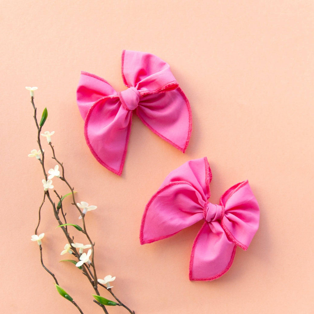 Flamingo | Pigtail Set - Petite Party Bow