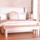 Macy Mae Dollhouse Designs - Dollhouse Classic Bench Seat | Natural Wood & White