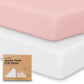 2-pack Organic Cotton Fitted Crib Sheet - Rose