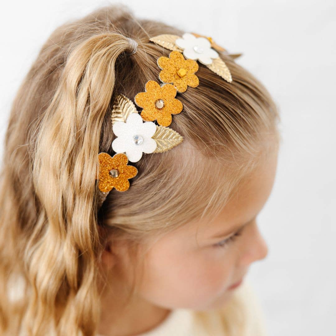 Floral Glitter Headband