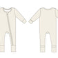 Little Sprouts Clothing - Oat - Convertible Zipper Romper
