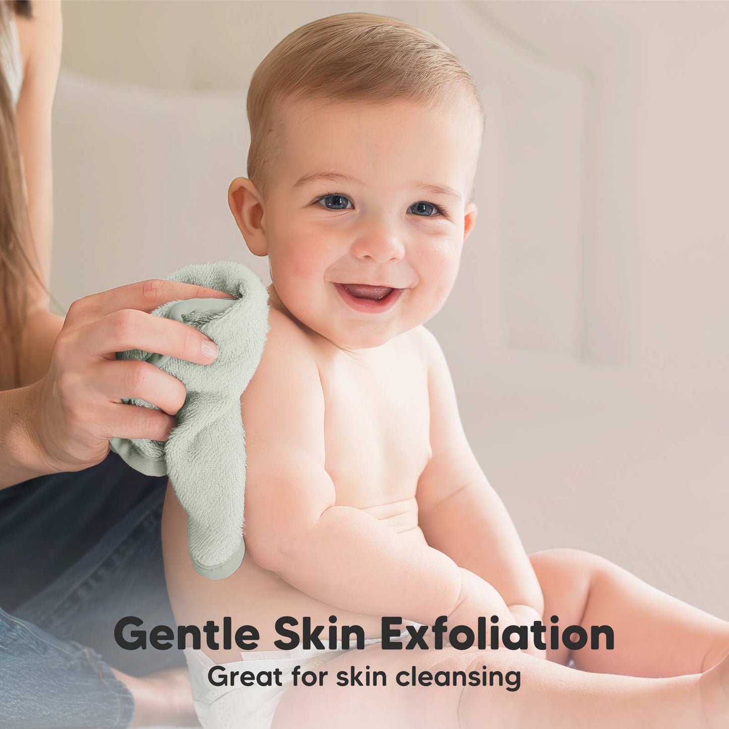 6-Pack Baby Wash Cloths - Dove