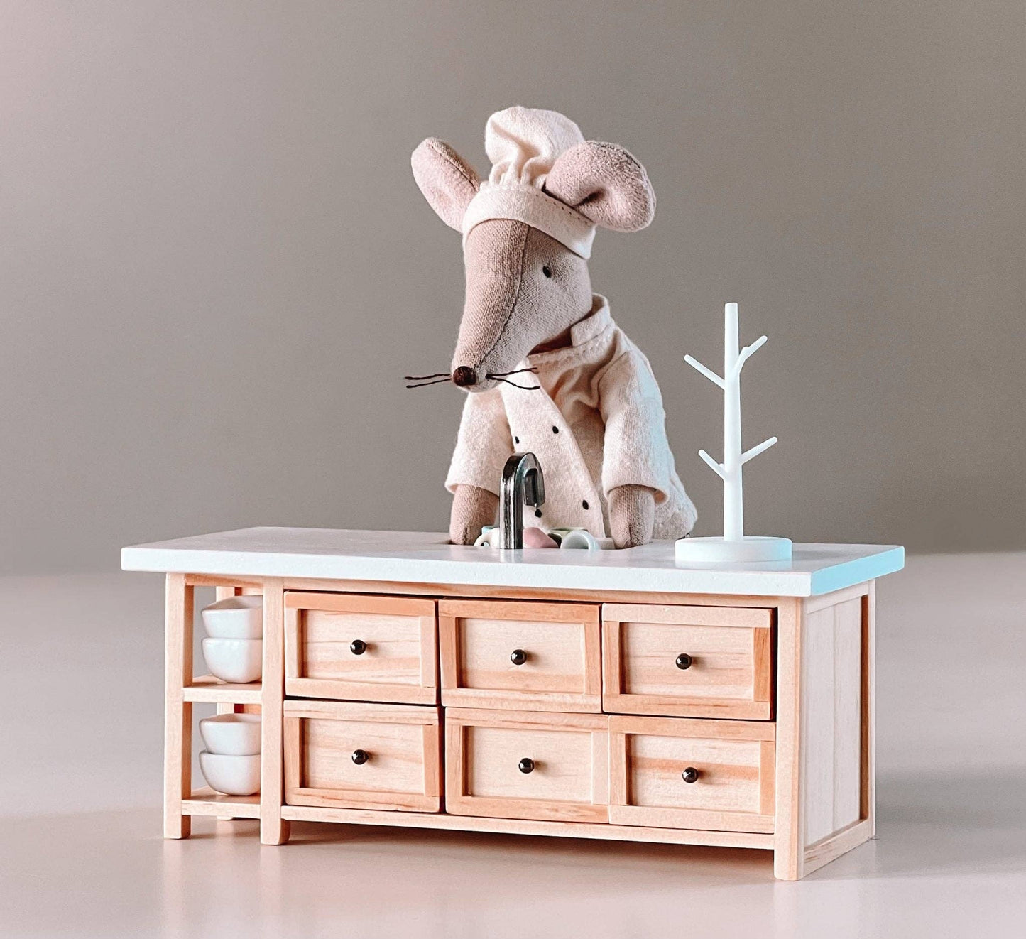 Macy Mae Dollhouse Designs - Dollhouse Tea Set + Mug Holder | Various Colors