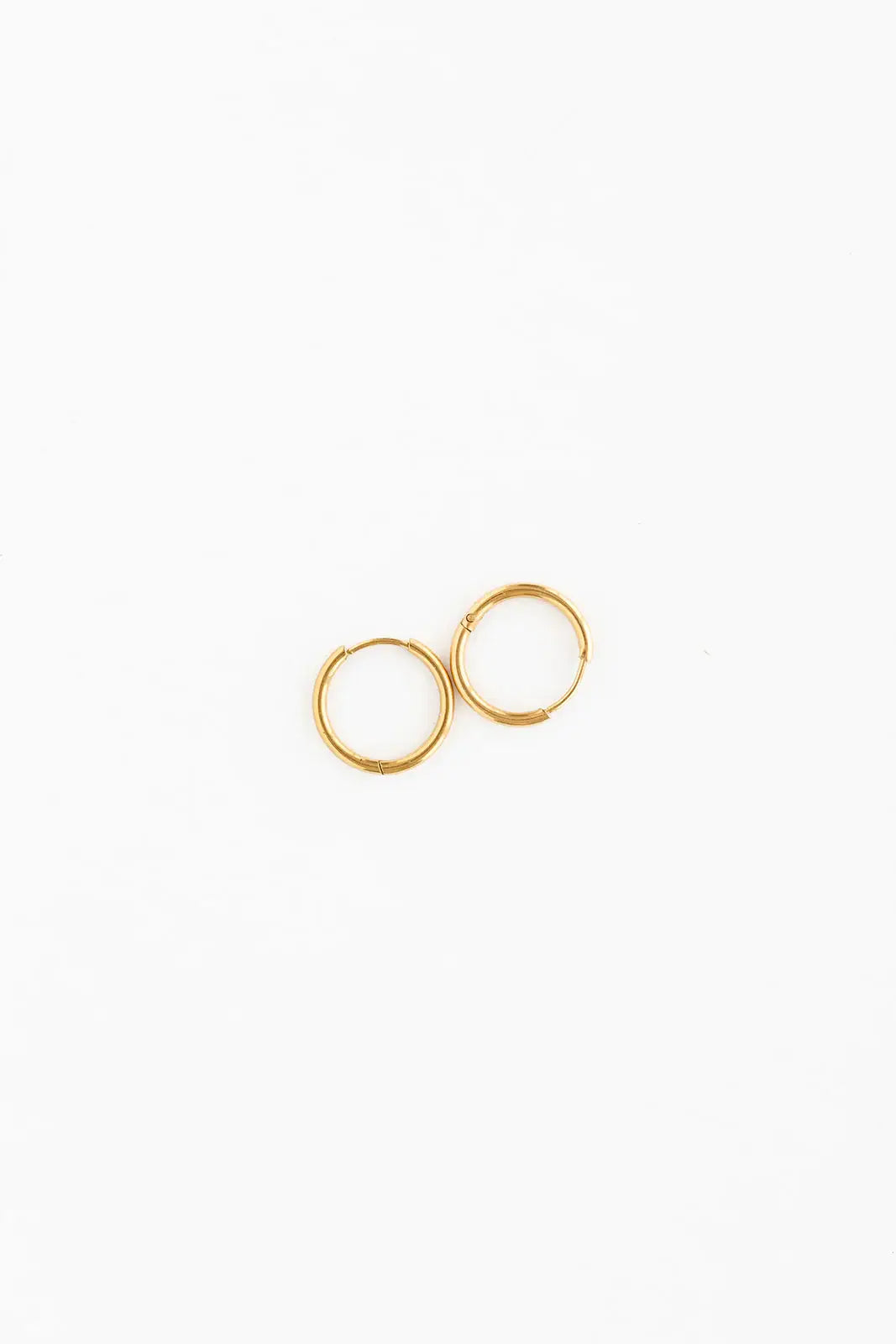 Pip Pop Post - Endless Hoop Thin Gold Earrings - Hypoallergenic, Girl Gift: Gold / 22 mm