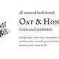 Gnat and Bee - Oat and Honey | Natural Bath Bomb