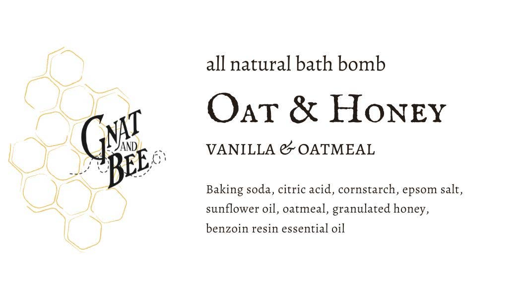 Gnat and Bee - Oat and Honey | Natural Bath Bomb