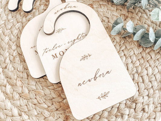 Wooden Baby Closet Dividers – Nursery Size Organizers Newborn to 5T