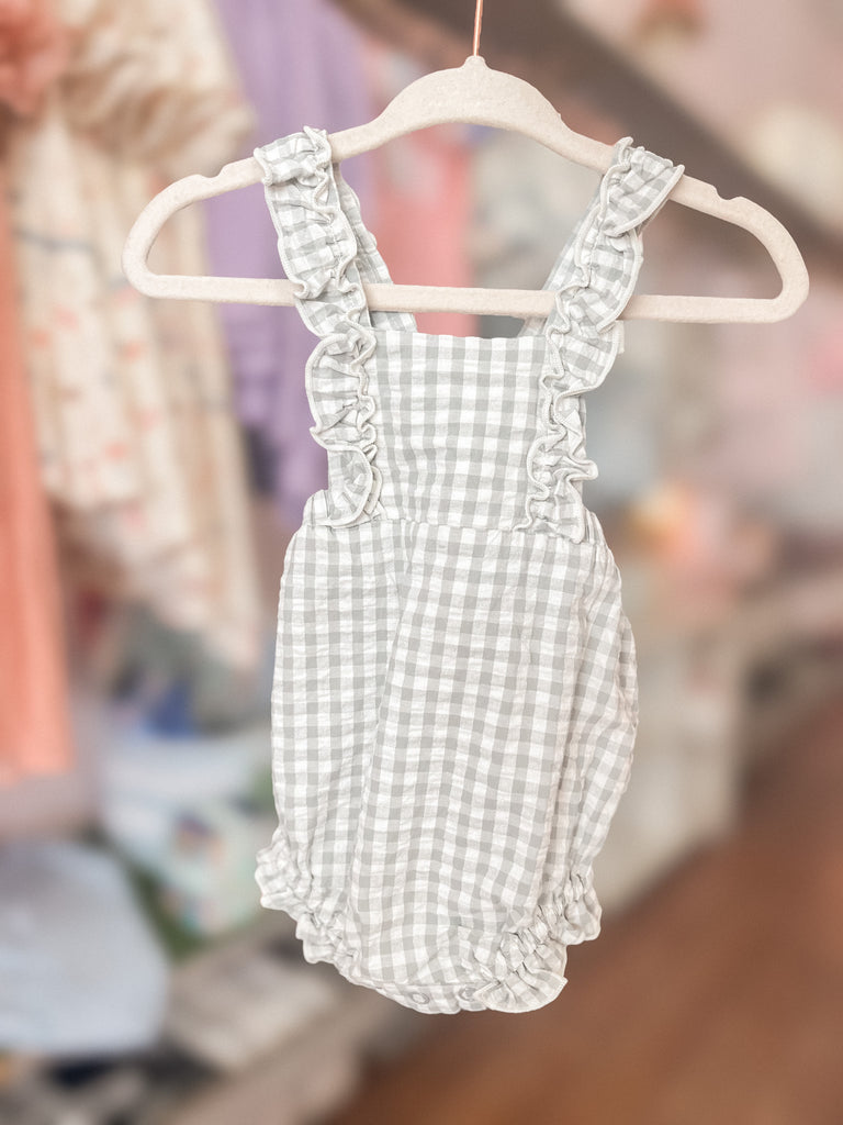 Chiara Romper - Eucalyptus Gingham