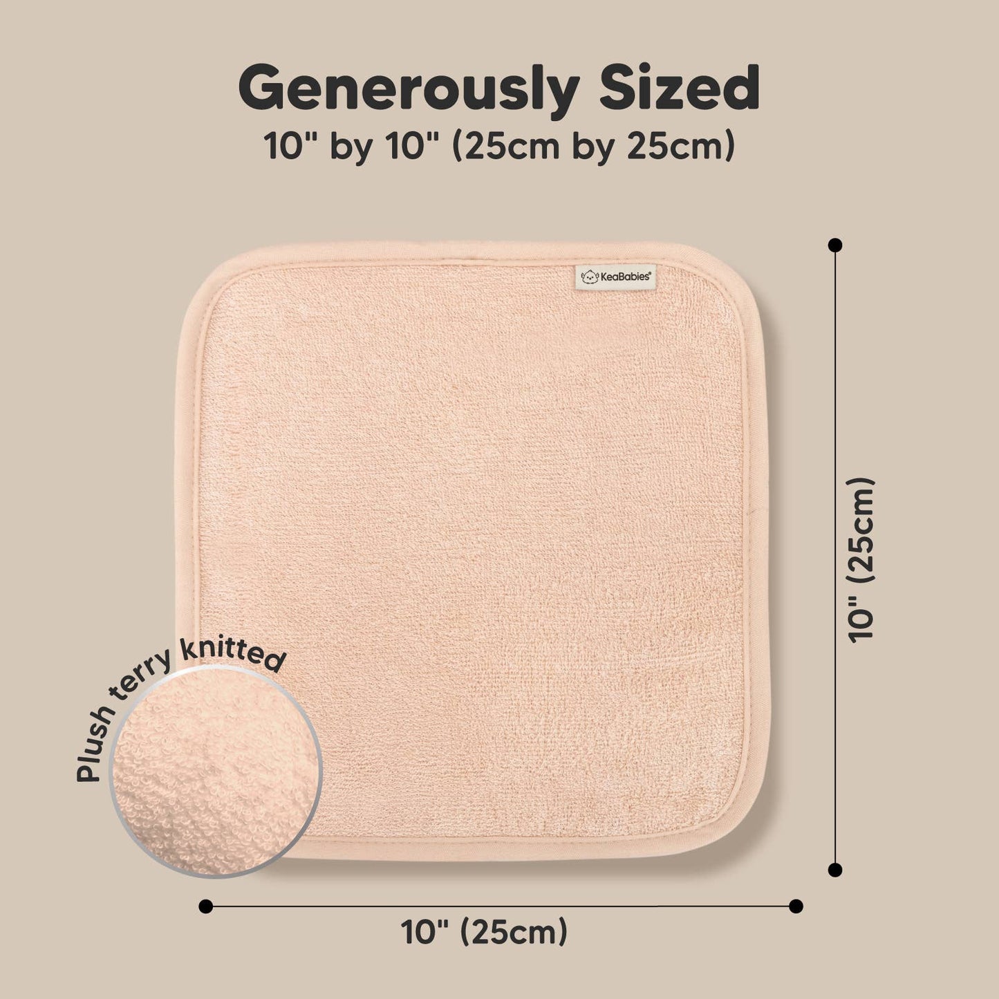 6-Pack Baby Wash Cloths - Peachy