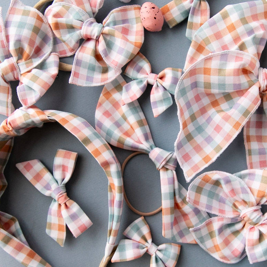 Easter Gingham | Party Bow