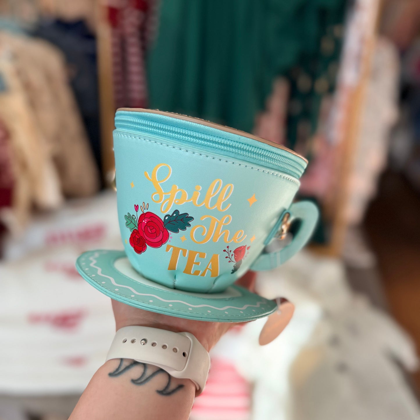 Lemon Tea Cup Crossbody