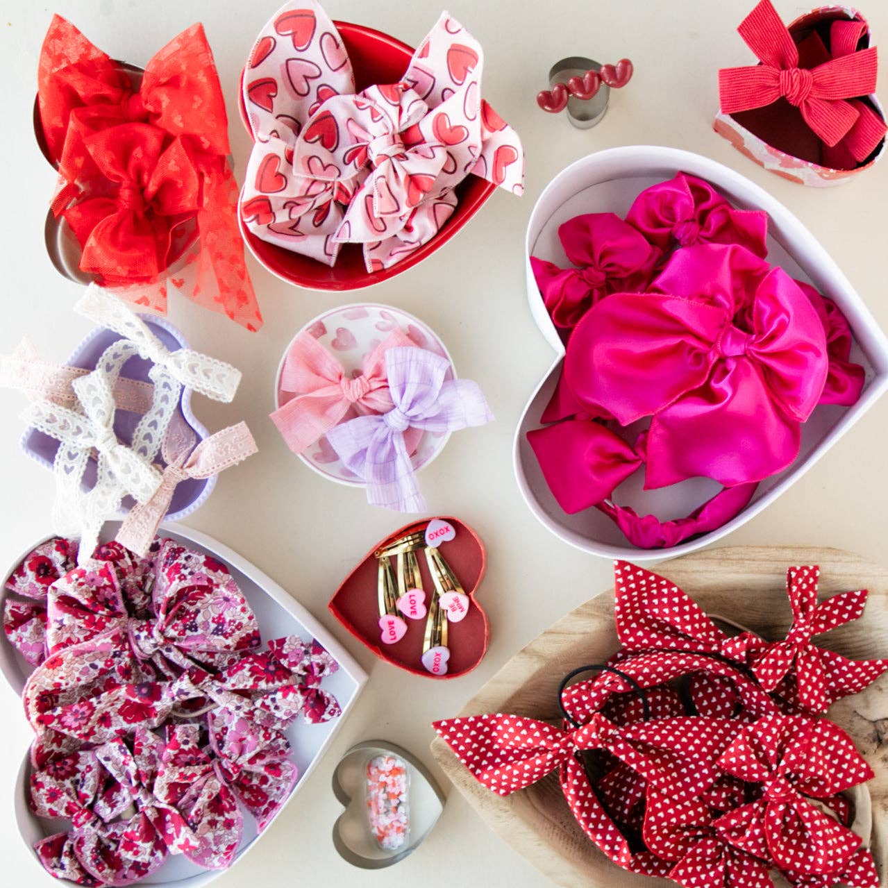 Flirty Satin | Pigtail Set - Petite Party Bow