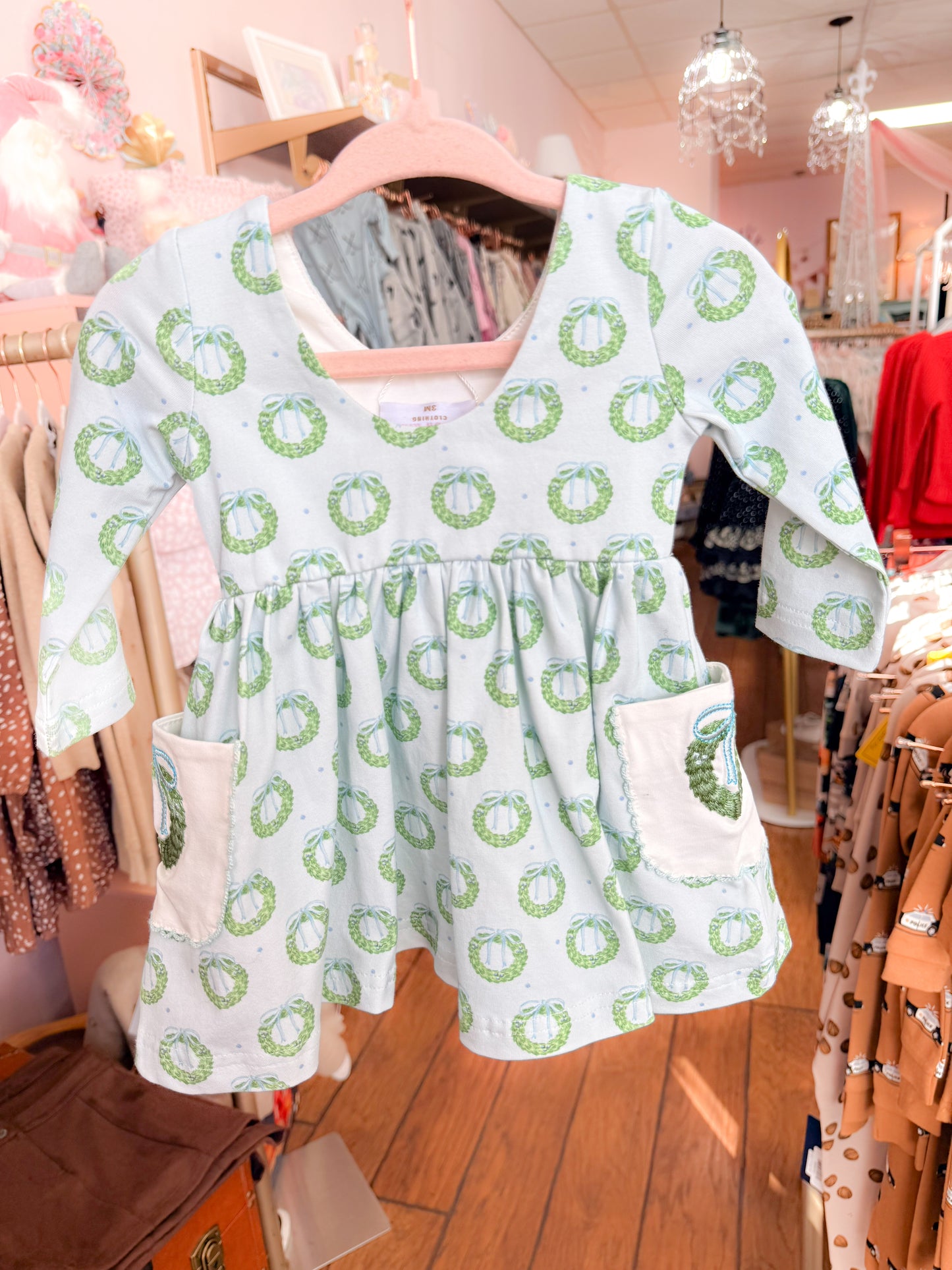 Wreath Embroidery Dress