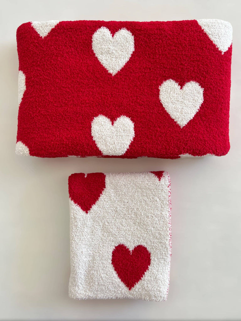 Phufy® Bliss Mini Blanket, Red Heart