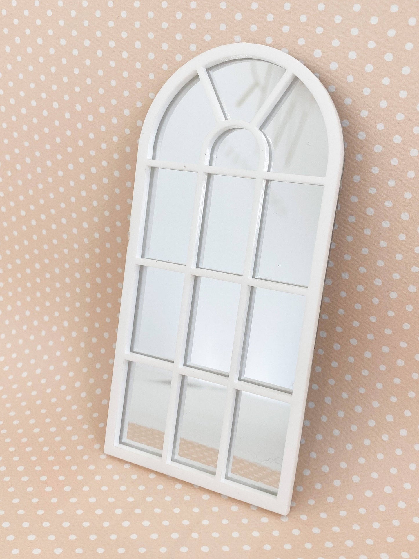 Macy Mae Dollhouse Designs - Dollhouse Arched Floor Mirror | White or Black