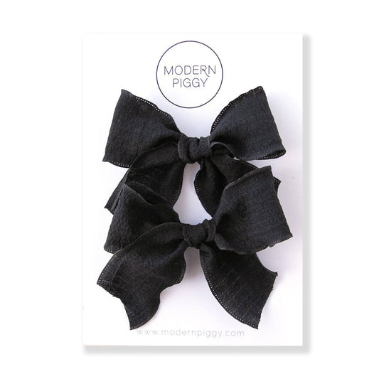 Wednesday | Pigtail Set - Ribbon Bow