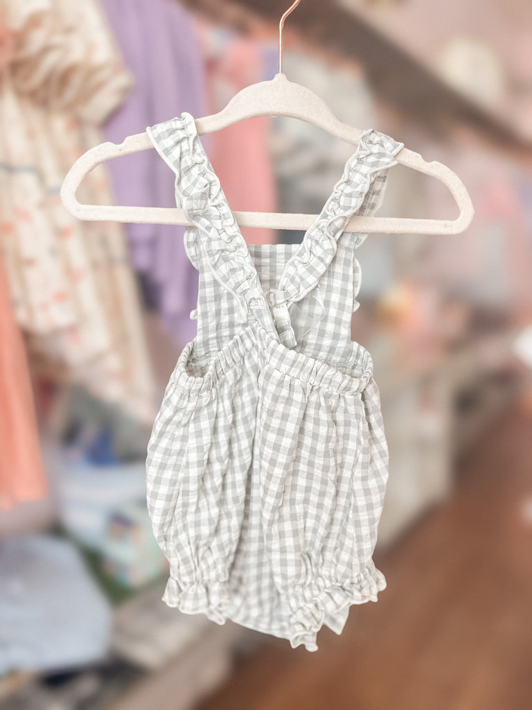 Chiara Romper - Eucalyptus Gingham