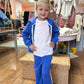 Dazzling Blue Full Zip Raglan Sleeve Hoodie