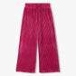 Girls Pink Pleated Velour Relaxed Pants