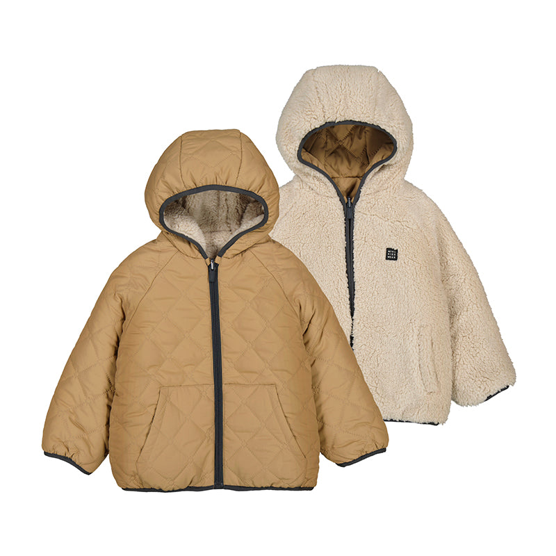 Padded Reversible Coat - Caramel