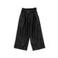 Black Faux Leather Wide leg Pants
