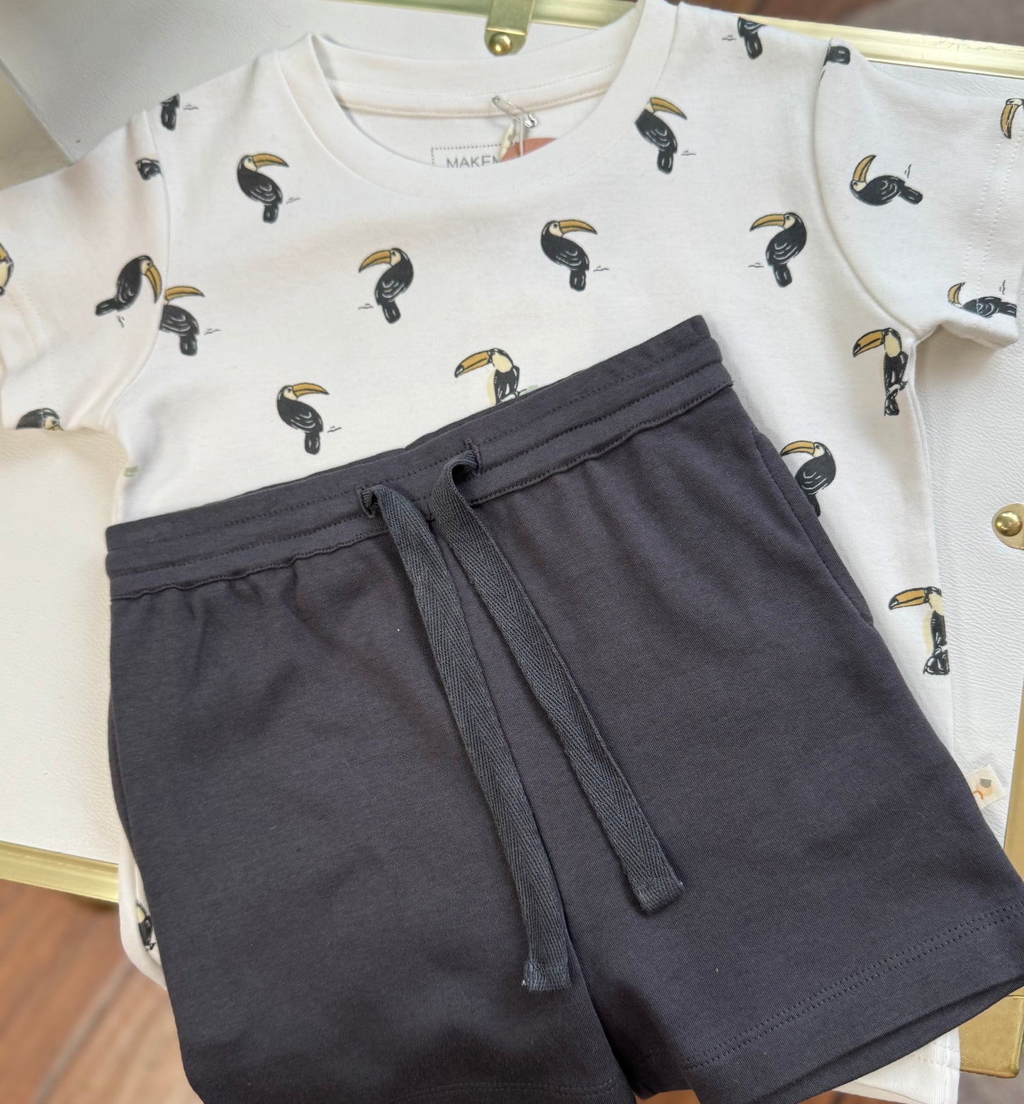 Organic Tee & Shorts Set - Toucan