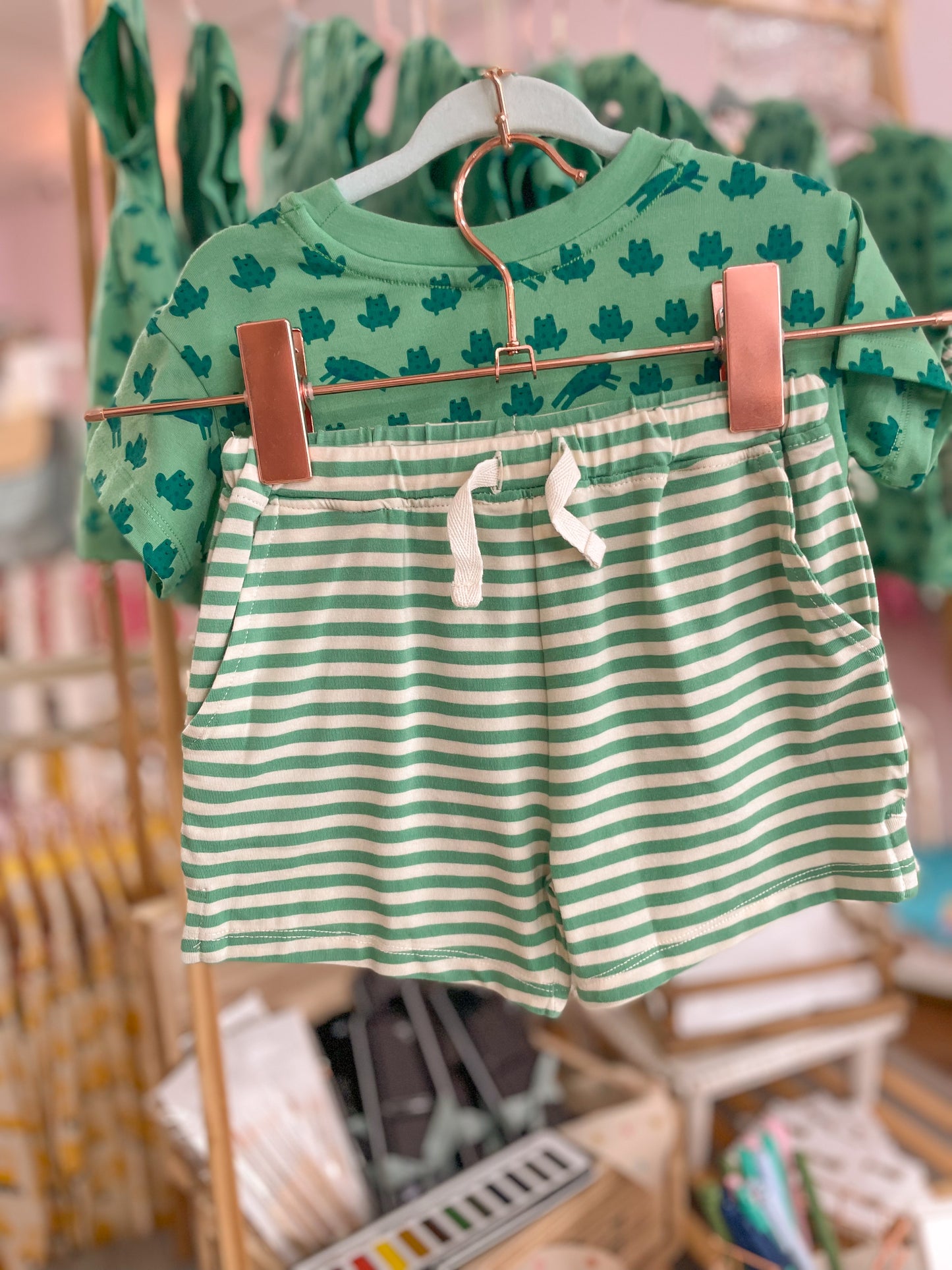 Mini Ribbit Playtime Shorts Set
