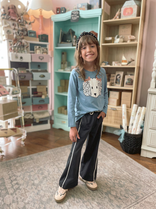 Lace Trim Track Pants