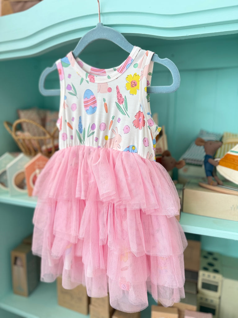 Easter Bunnies - Pink Twirly Tank Tutu Dress