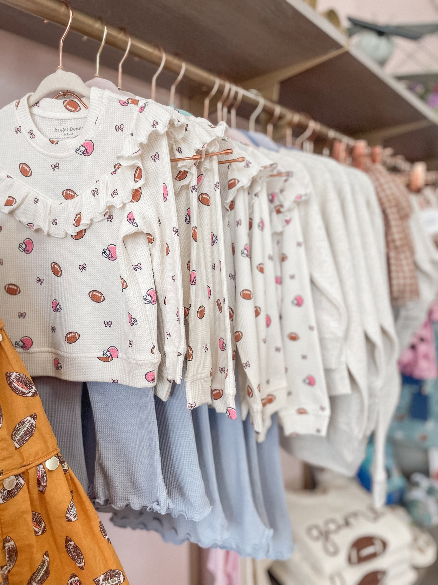 Footballs and Bows Set