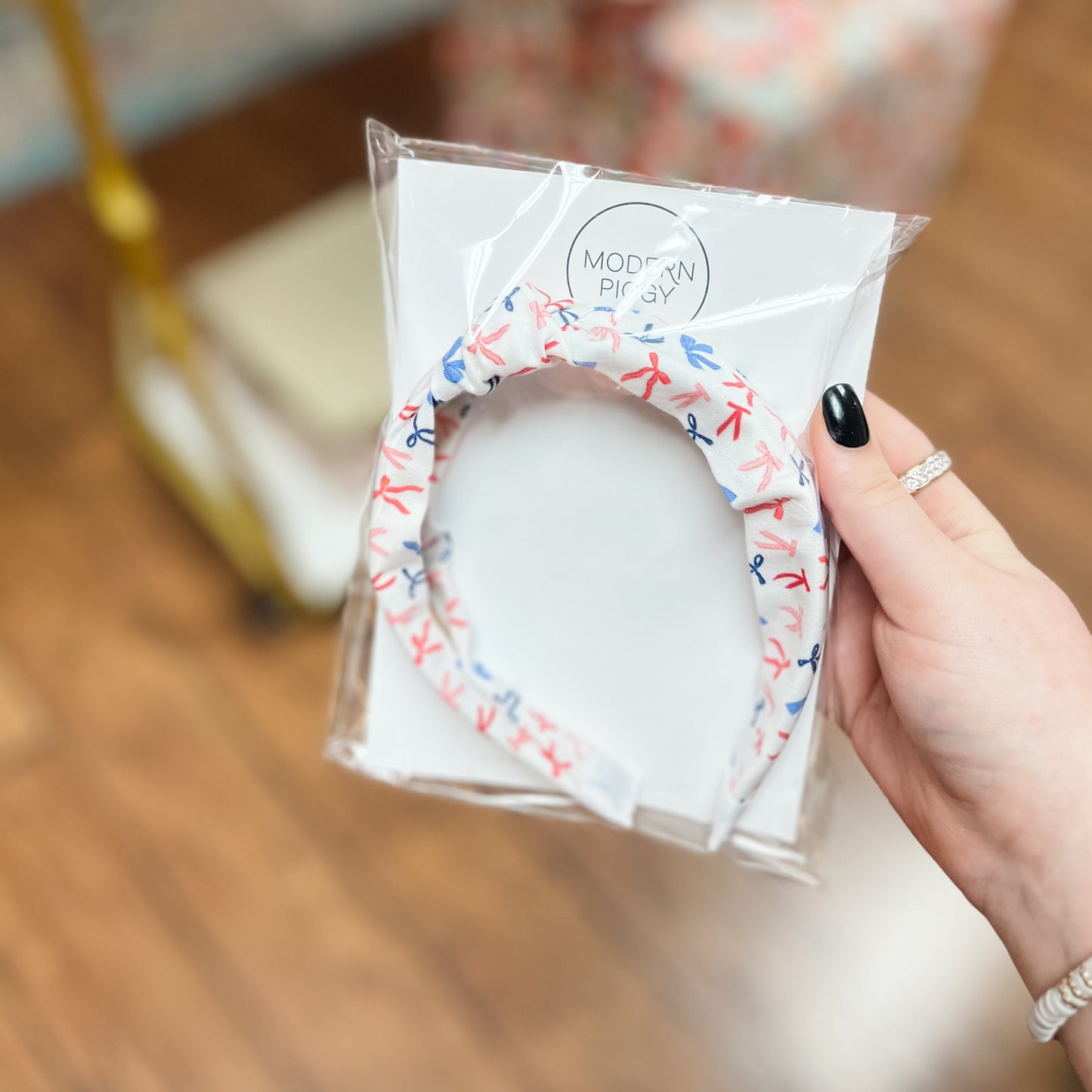 Red White and Bow | Knotted Headband
