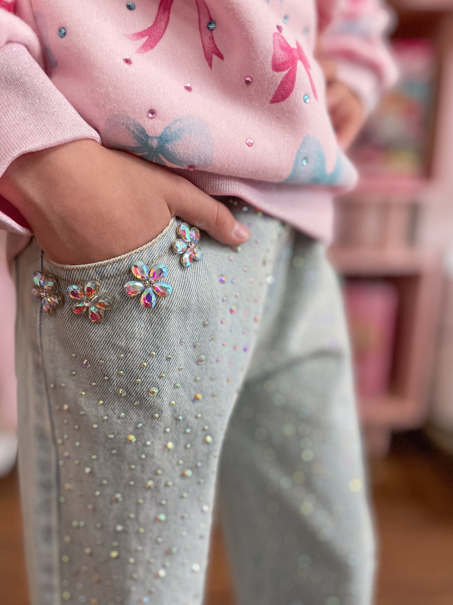 Gem Embellished Jeans