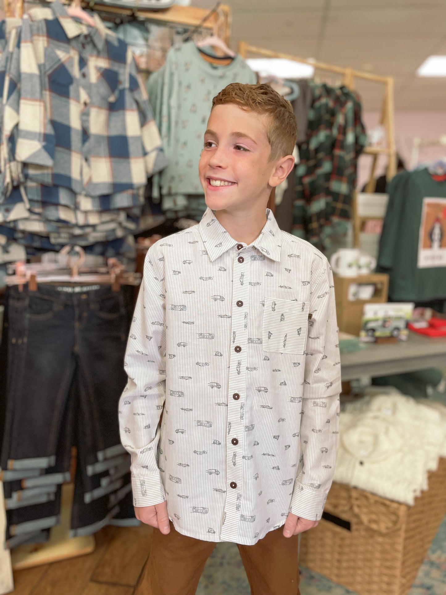 On the Road Button-Up