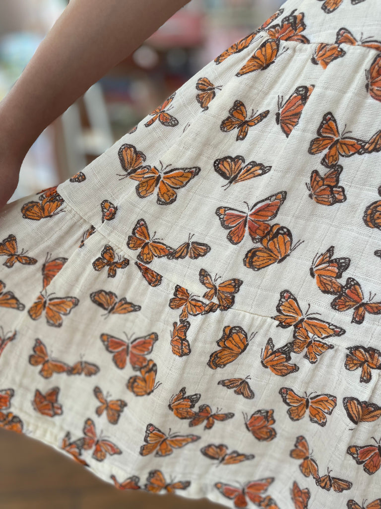 Painted Monarch Butterflies Twirly Dress