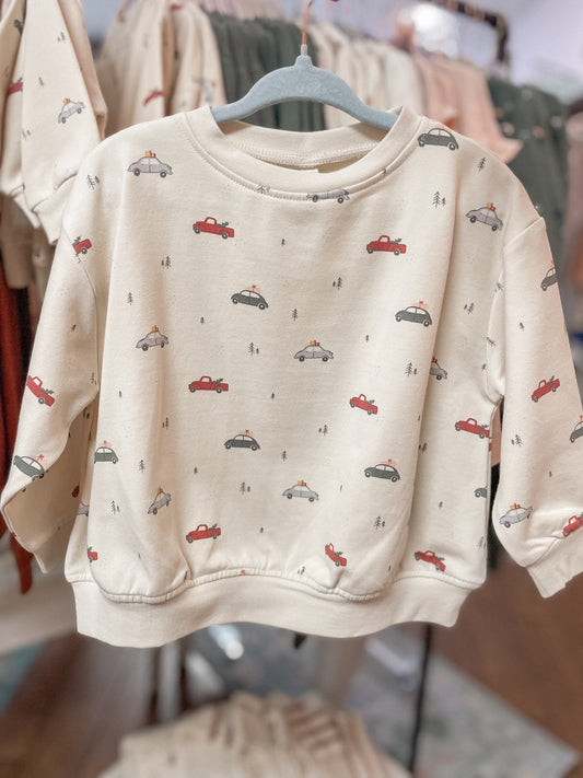 Relaxed Fleece Sweatshirt - Cars