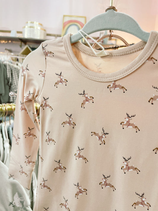 Bamboo Pajama Set - Reindeer
