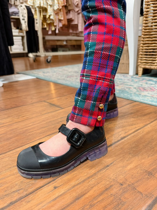 Tartan Button Cuff Pant