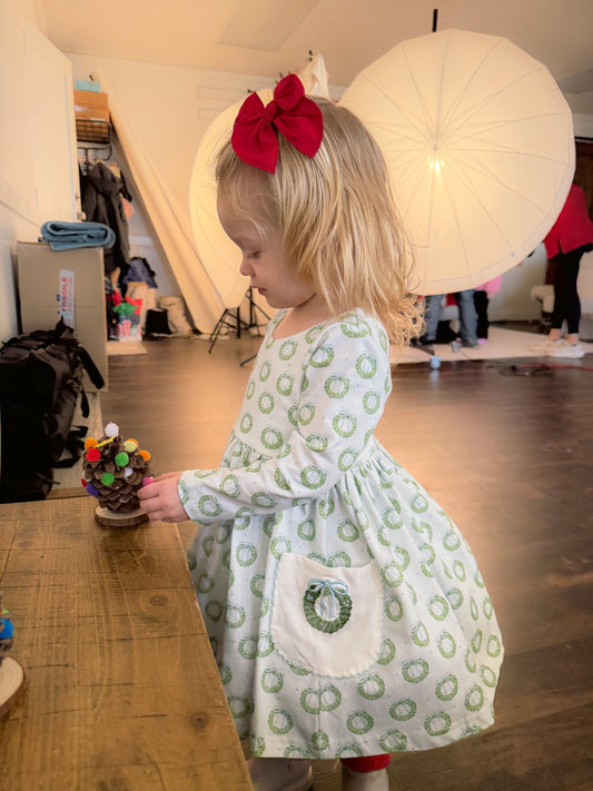 Wreath Embroidery Dress