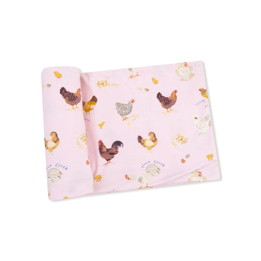 Collector Chickens - Pink - Swaddle Blanket