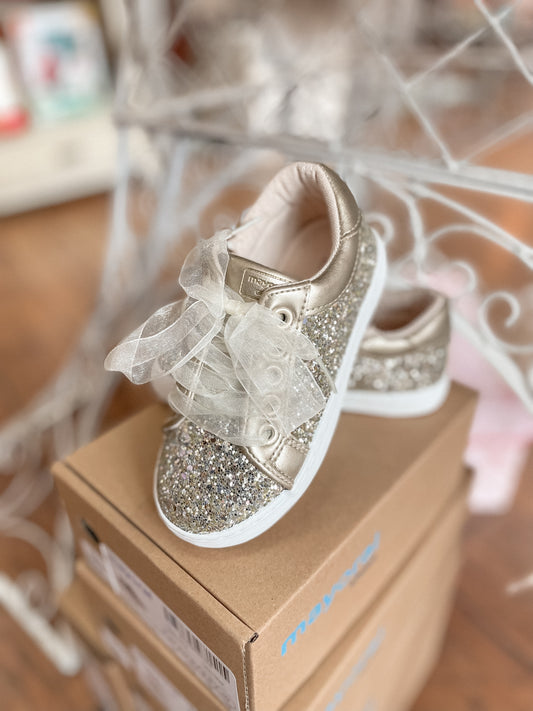 Gold Glitter Sneakers