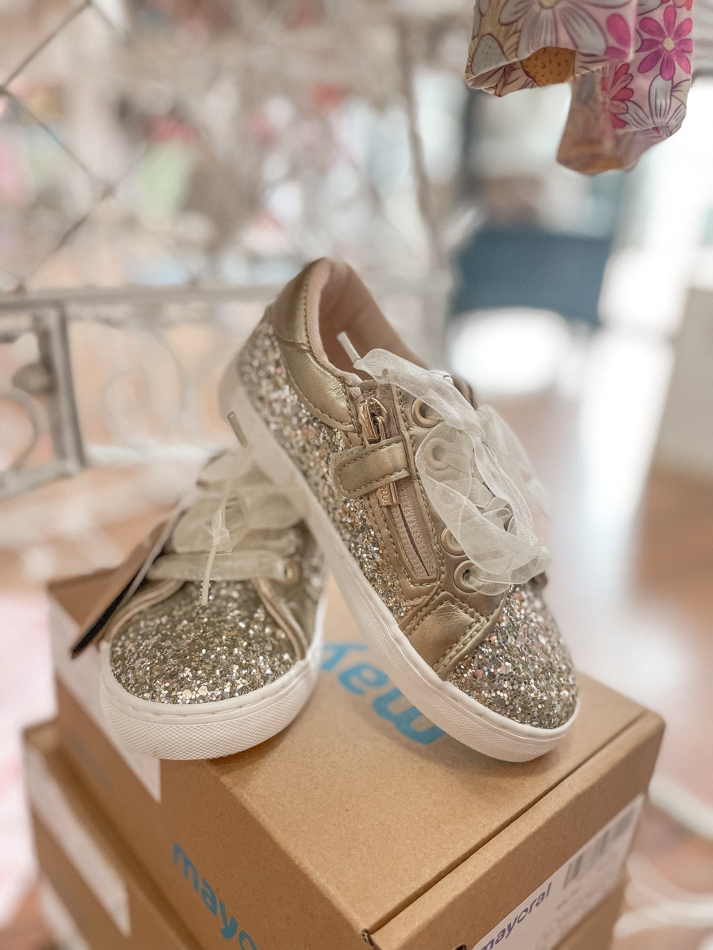 Gold Glitter Sneakers